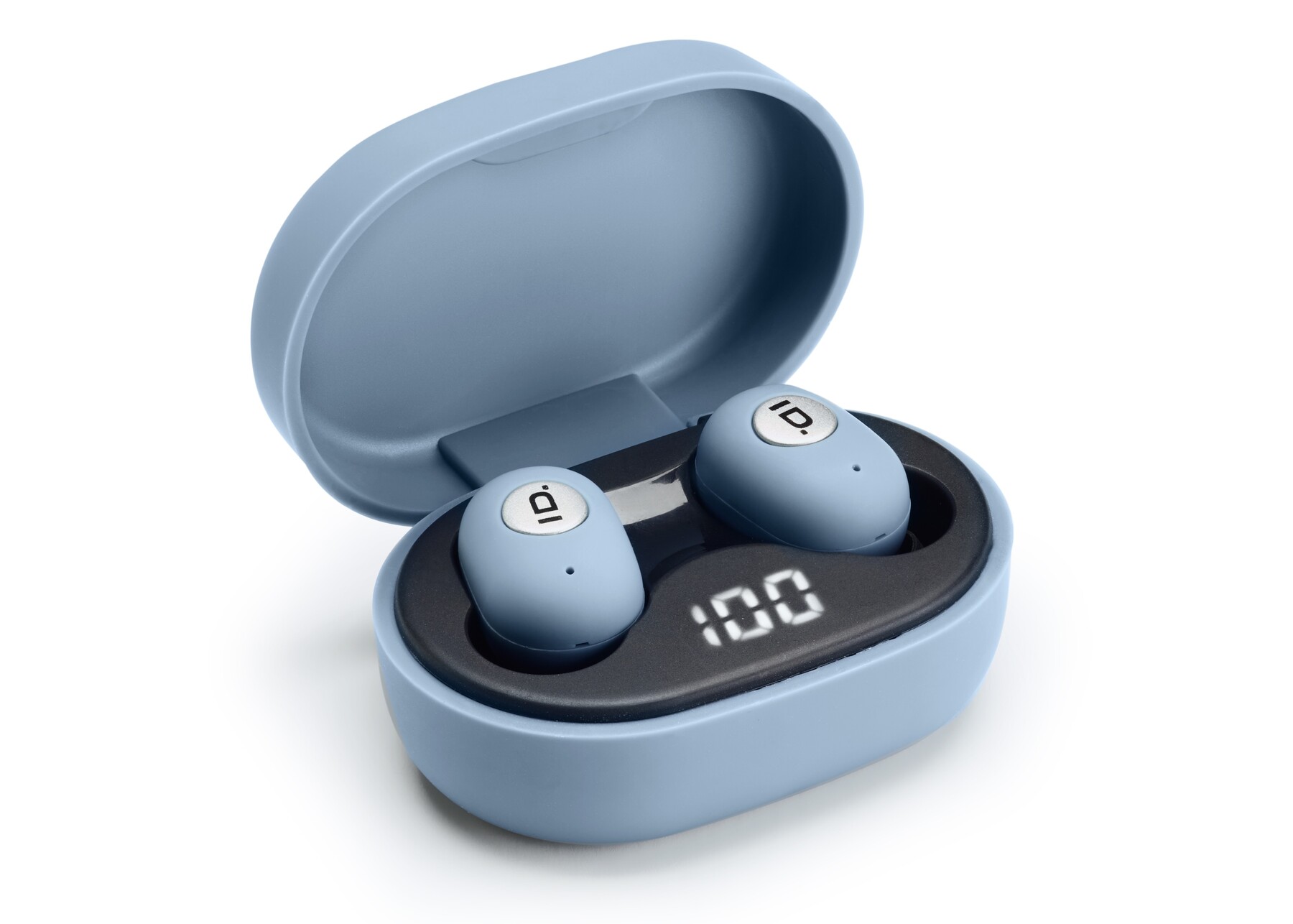 Volkswagen Bluetooth-Kopfhörer inkl. Ladestation, mittelblau