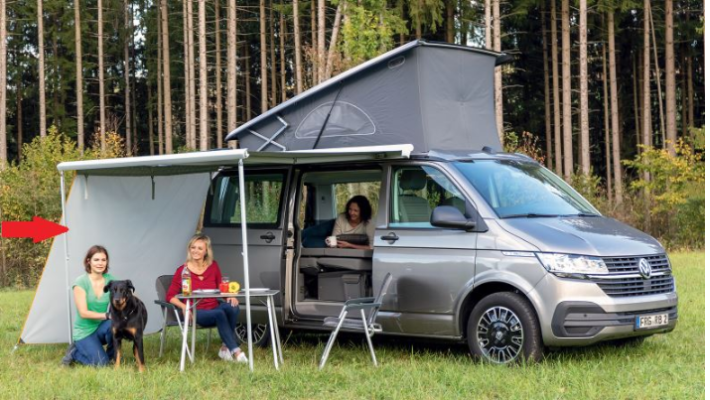 BRANDRUP® Seitenwand für die Volkswagen Original Rollmarkise