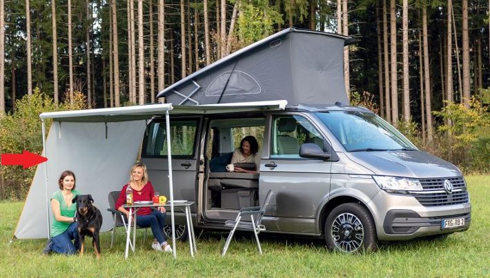 BRANDRUP® Seitenwand für die Volkswagen Original Rollmarkise