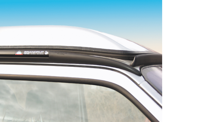 BRANDRUP® TOP-RAIL® Aluminiumprofil, 2,6 m mit Montagebohrungen "Carbon"