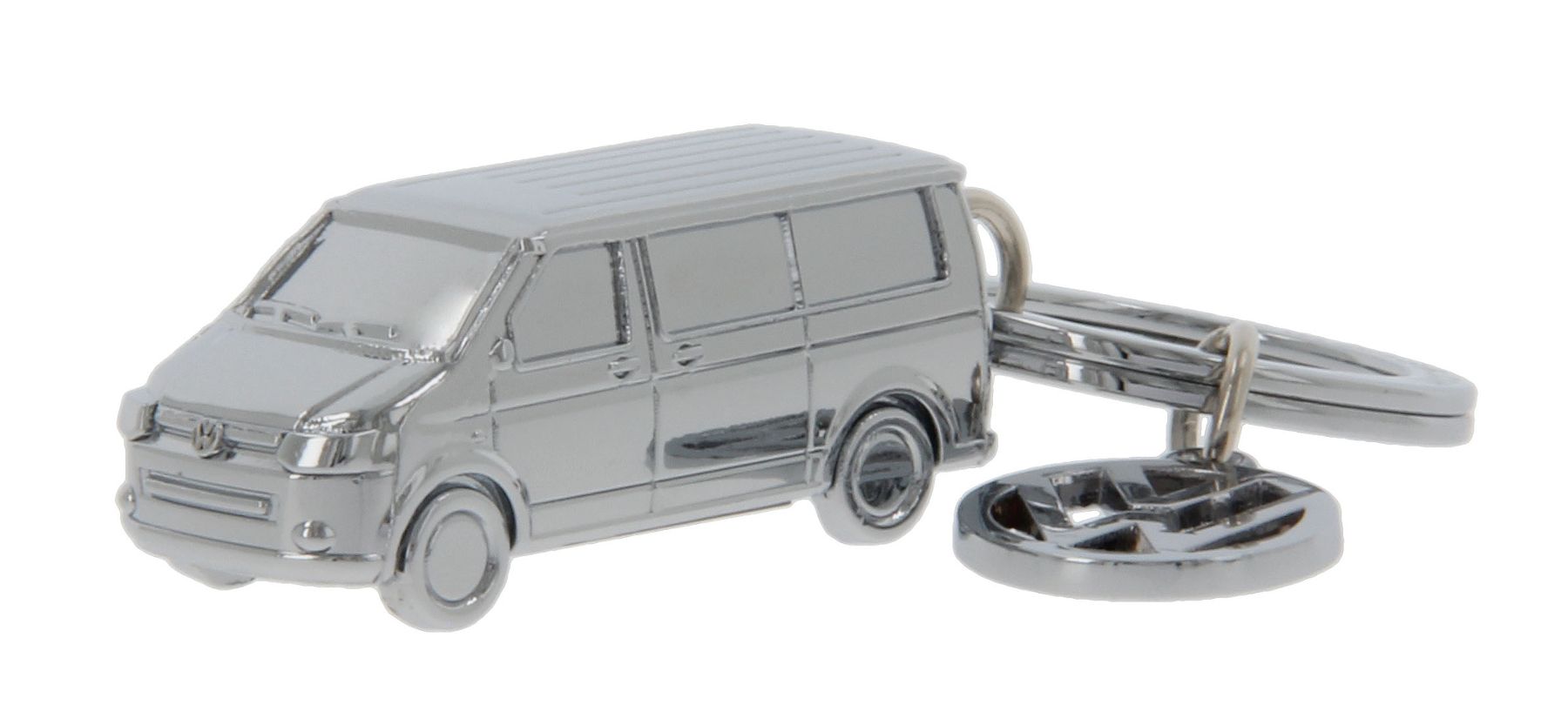 Volkswagen T5 Bus 3D Schlüsselanhänger, Silber