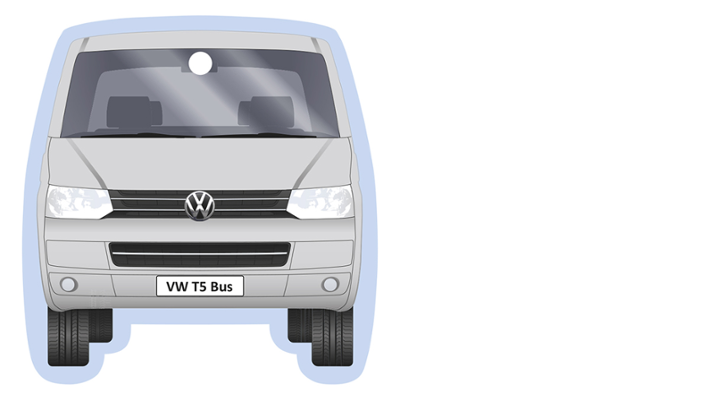 Volkswagen T5 Bus Lufterfrischer - New Car/Silbergrau