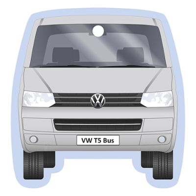 Volkswagen T5 Bus Lufterfrischer - New Car/Silbergrau