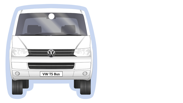 Volkswagen T5 Bus Lufterfrischer - Pina Colada/Weiss