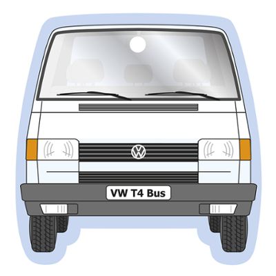 VolkswagenT4 Bus Lufterfrischer - Pina Colada/Weiss