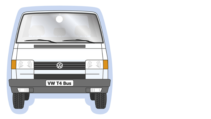 VolkswagenT4 Bus Lufterfrischer - Pina Colada/Weiss
