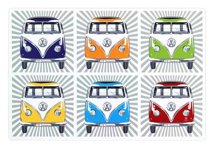 Volkswagen T1 Bus Platzsets 4er-Set – Strahlen/Bunt