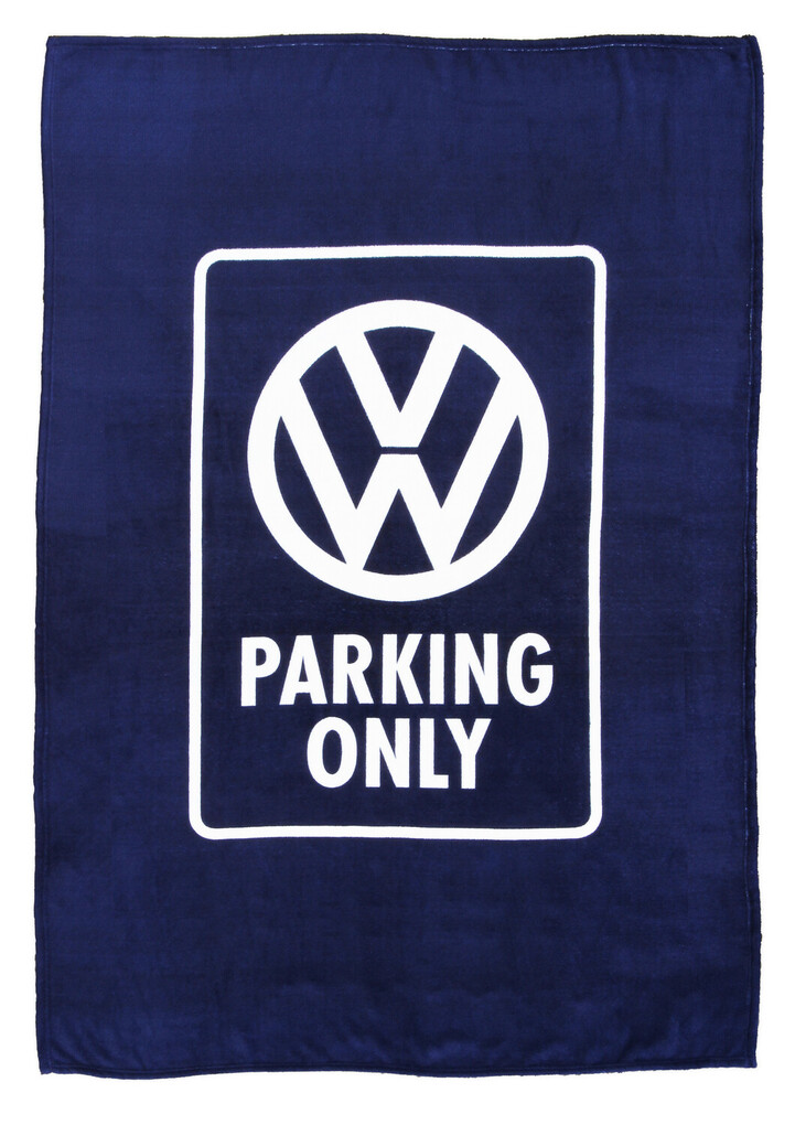 Volkswagen Fleecedecke 150x200cm - Parking Only/Blau