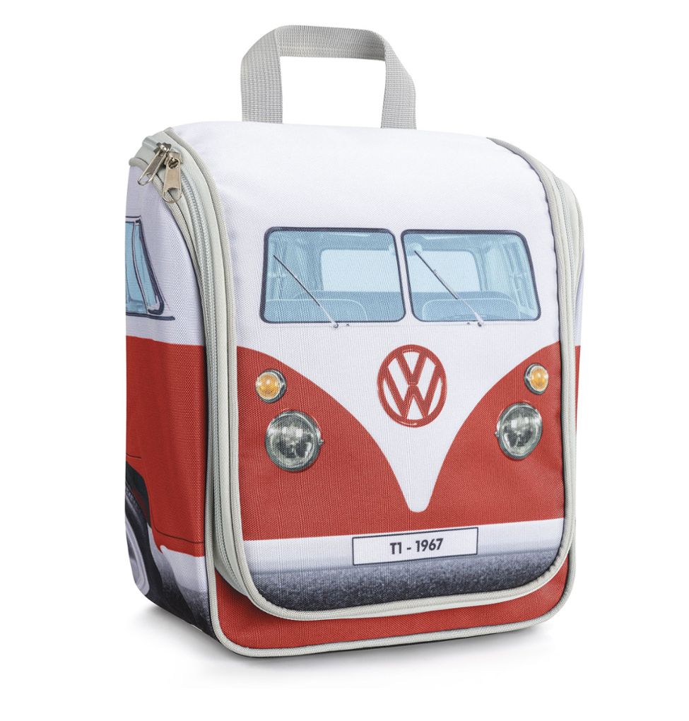 Volkswagen T1 Bulli Bus Kulturtasche zum Aufhängen - Rot