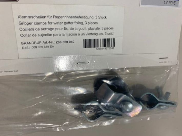 BRANDRUP® Klemmschellen für Regenrinnenbefestigung, 3 Stück