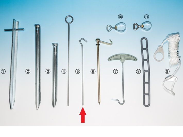 BRANDRUP® Hakenkopf-Erdnagel, 22 cm, 5 Stück