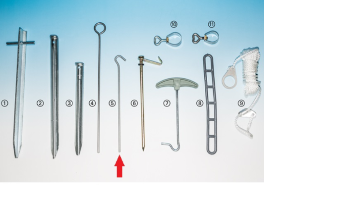 BRANDRUP® Hakenkopf-Erdnagel, 22 cm, 5 Stück
