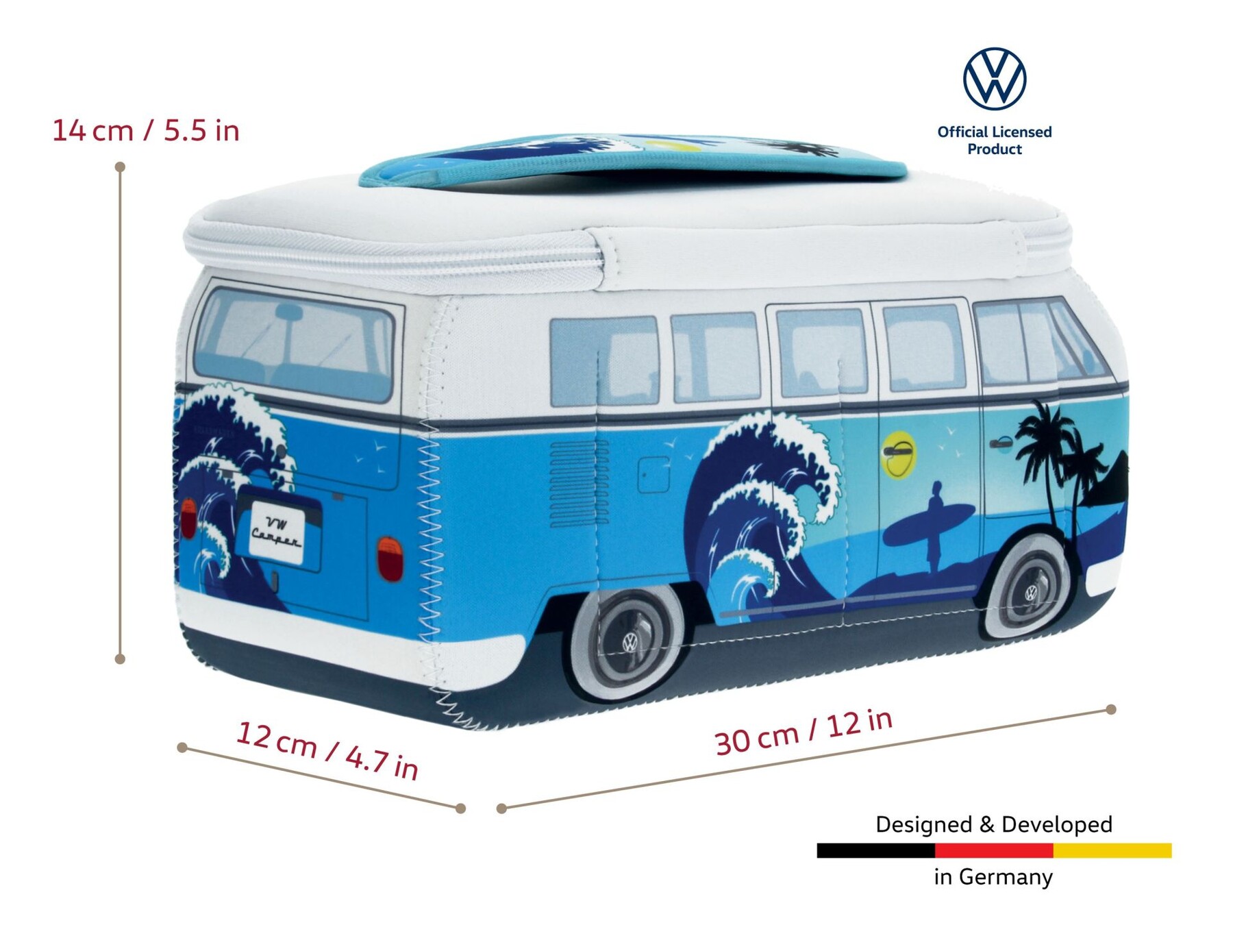 Volkswagen T1 BUS 3D Neopren Universaltasche - Surf