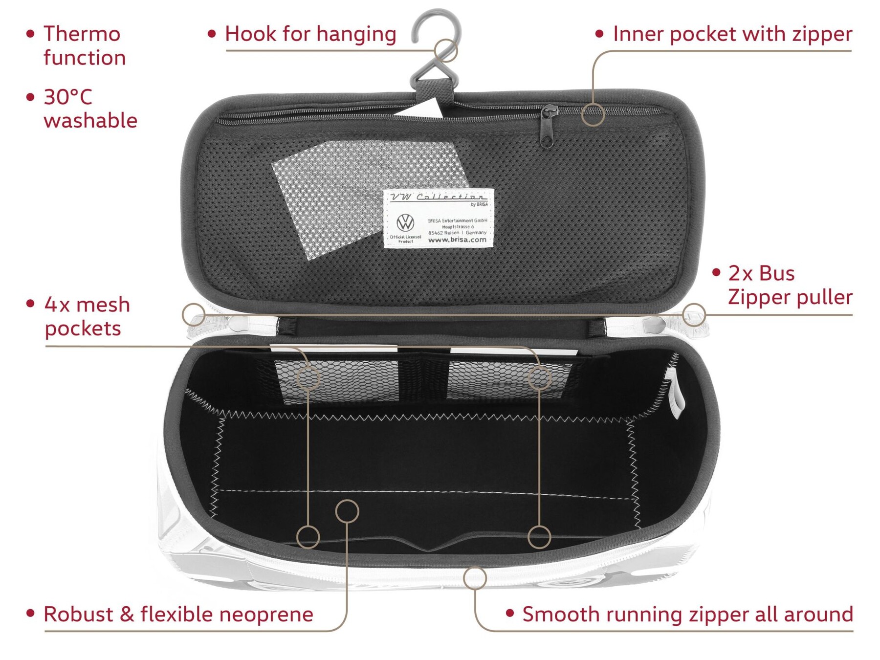 Volkswagen T1 BUS 3D Neopren Universaltasche - Surf