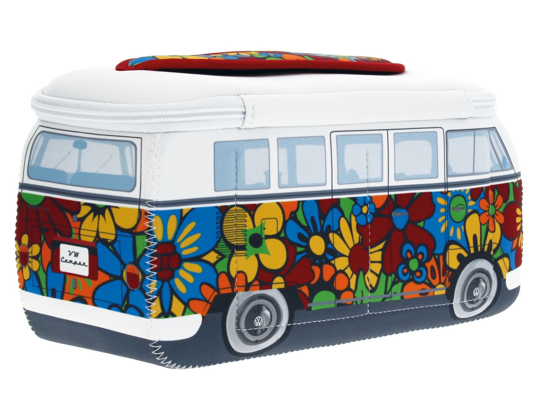 Volkswagen T1 Bus 3D Neopren Mäppchen - Flower