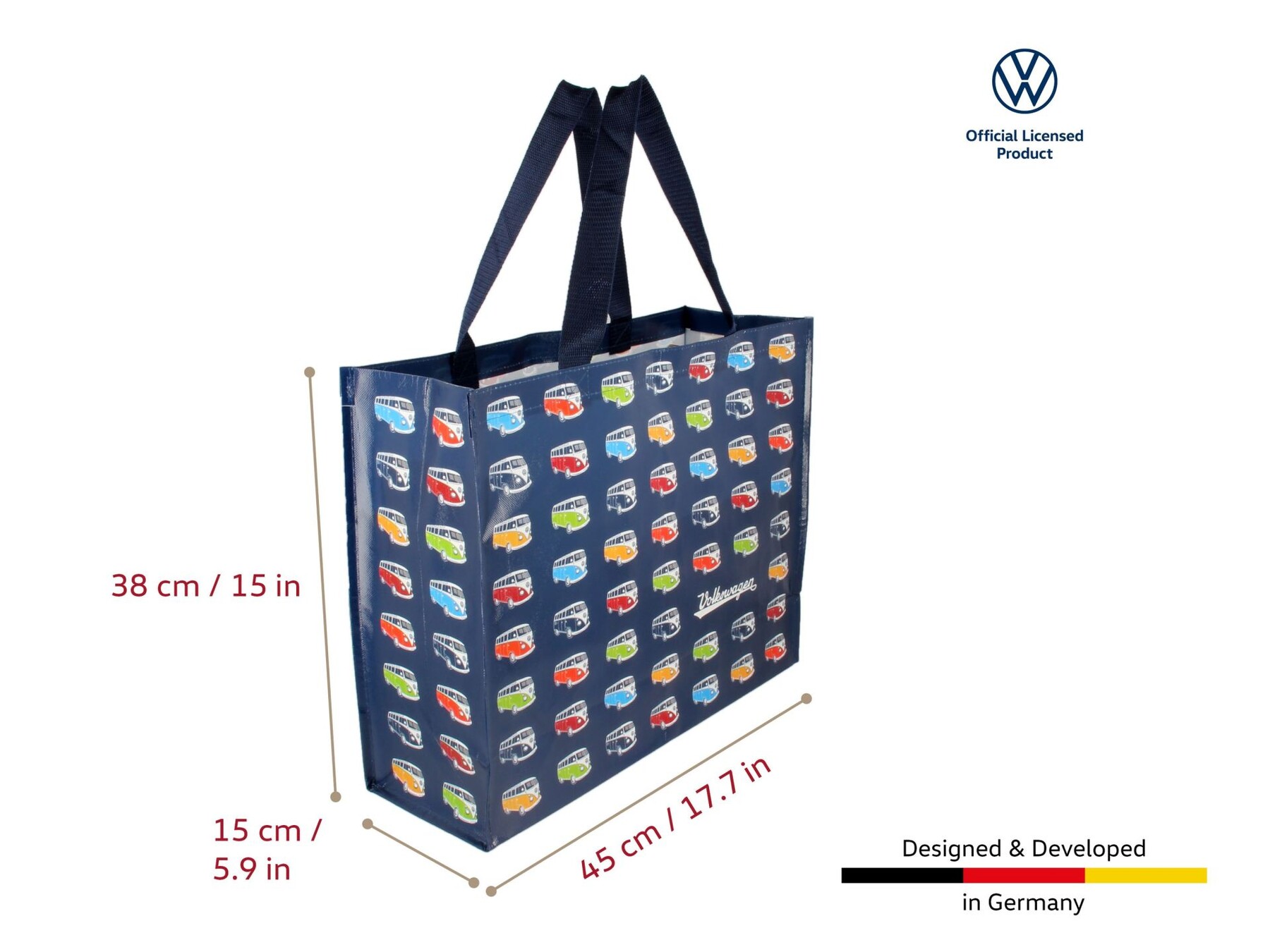 Volkswagen T1 Bus Shopper Bag - Bulliparade Blau