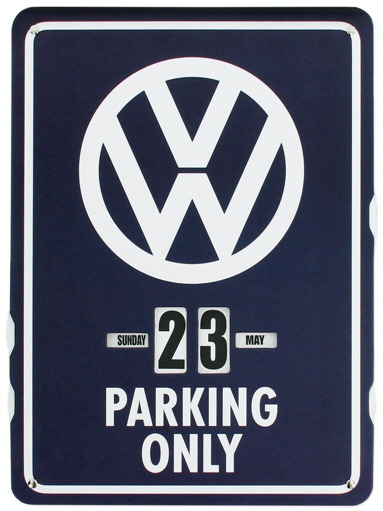 Volkswagen Endloskalender - Parkin Only/Blau
