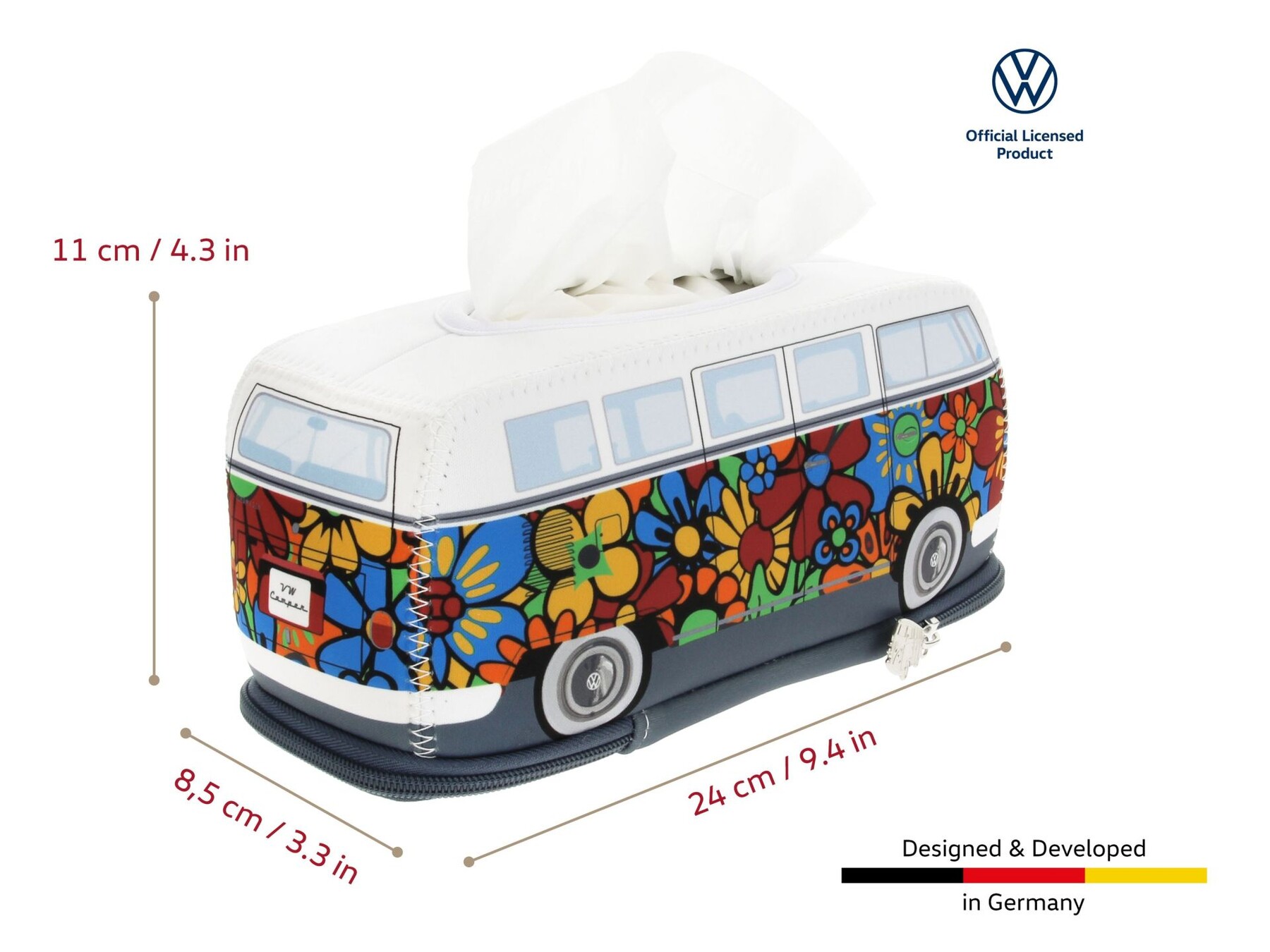 Volkswagen T1 Bus Kosmetiktuchspender 'Flower'