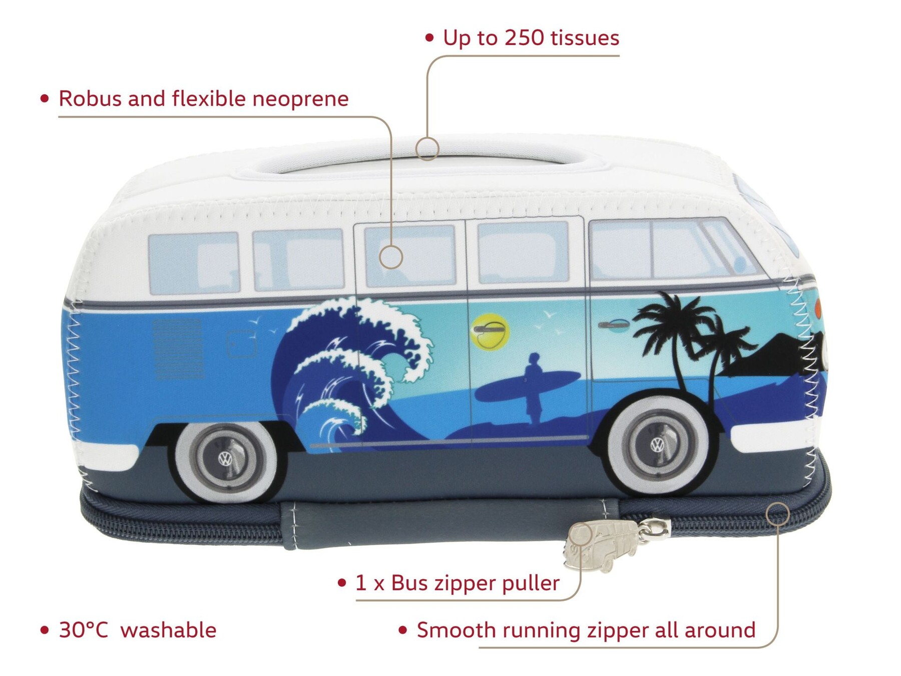 Volkswagen T1 Bus Kosmetiktuchspender 'Surf'