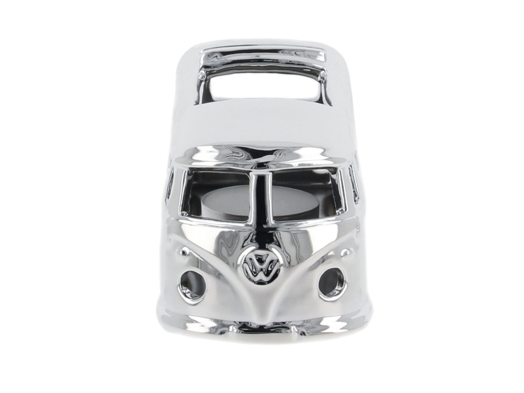 Volkswagen T1 Bus Keramik Teelichthalter Silber in Geschenkbox