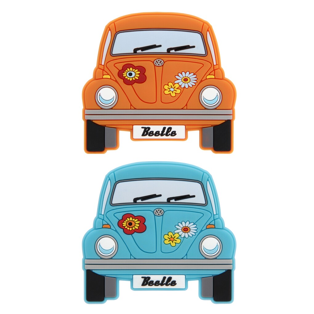 Volkswagen Käfer Softmagnet 2er Set - Orange & Blau