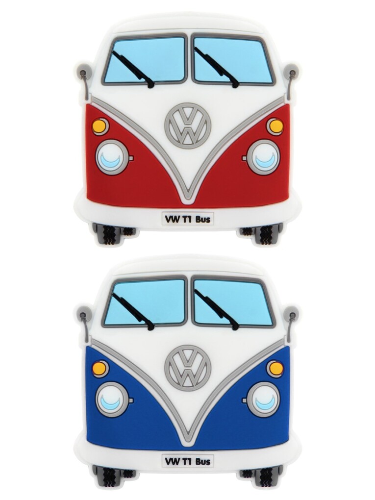 Volkswagen T1 Bus Softmanget 2er Set - Rot & Blau