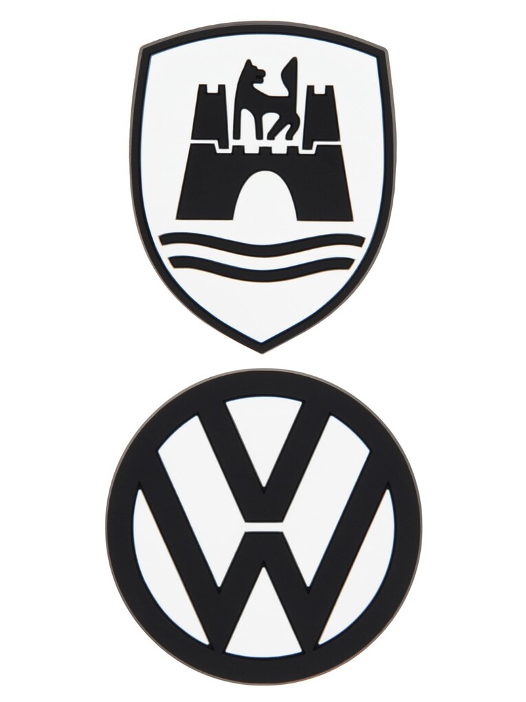 Volkswagen Softmagnet 2er Set - VW Logo & Wolfsburg Wappen
