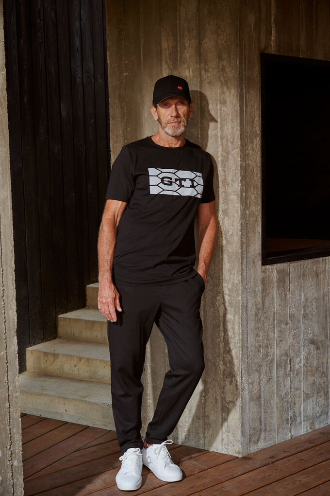 Volkswagen T-Shirt, schwarz, Unisex GTI Kollektion Wabendesign