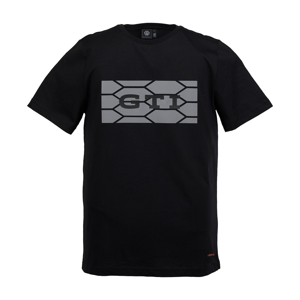 Volkswagen T-Shirt, schwarz, Unisex GTI Kollektion Wabendesign