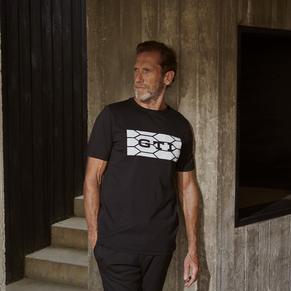 Volkswagen T-Shirt, schwarz, Unisex GTI Kollektion Wabendesign