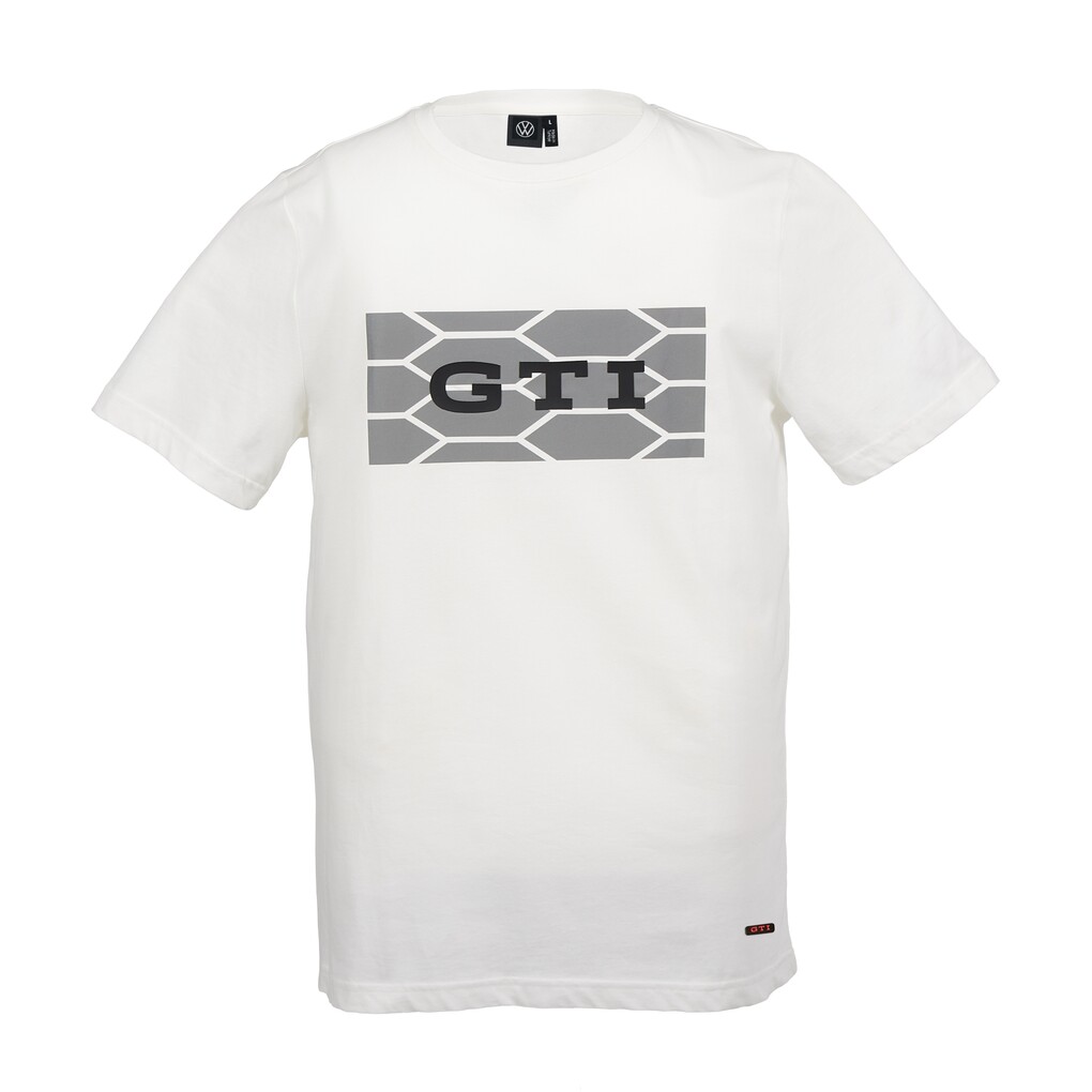 Volkswagen T-Shirt, weiß, Unisex GTI Kollektion Wabendesign