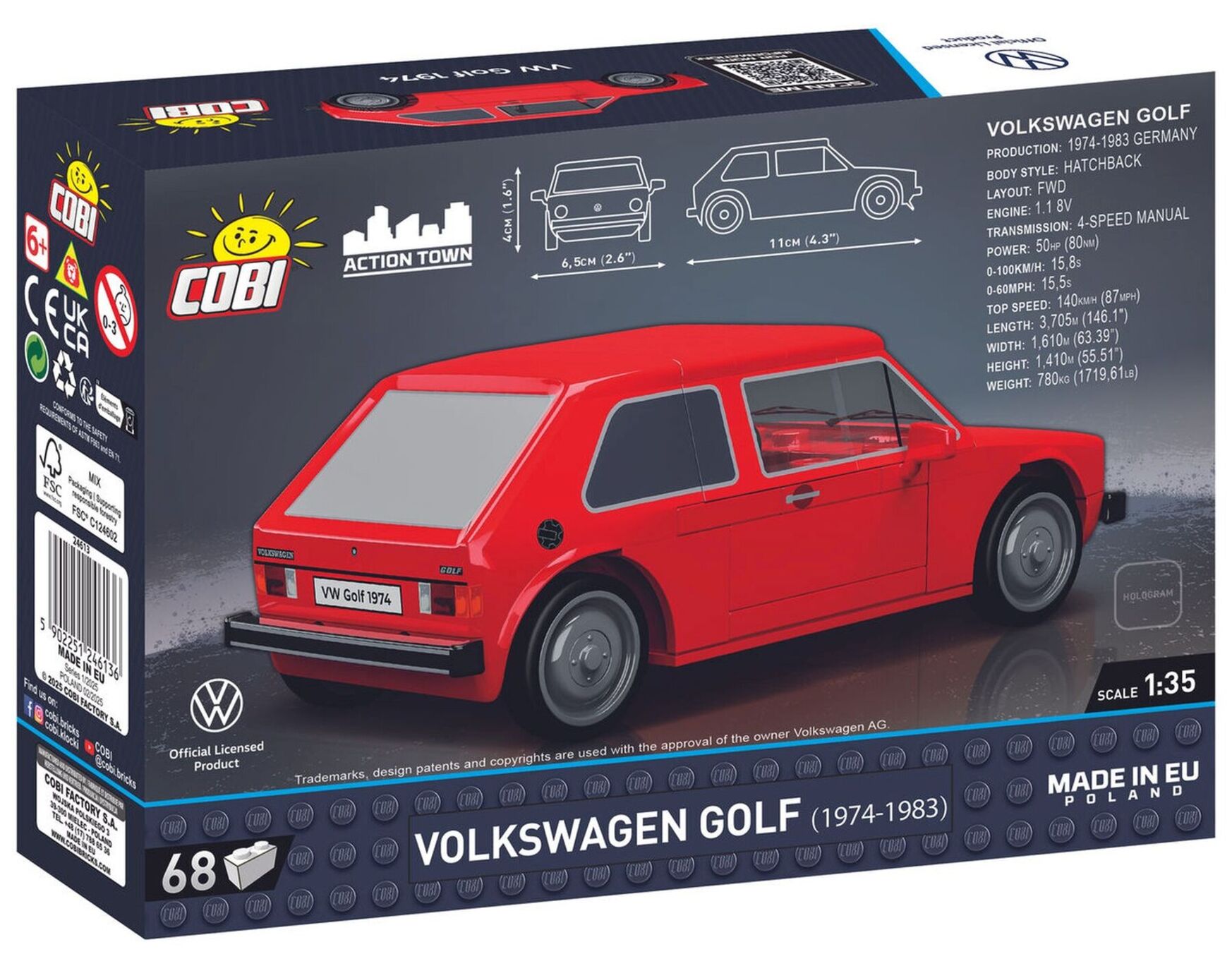 Volkswagen Bausatz "Golf 1", rot