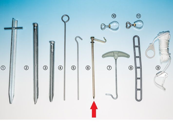 BRANDRUP® Erdnagel mit Haken, 21 cm, 5 Stück