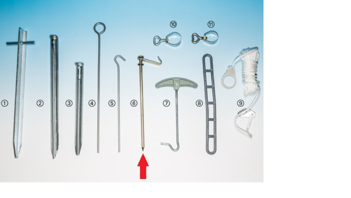 BRANDRUP® Erdnagel mit Haken, 21 cm, 5 Stück
