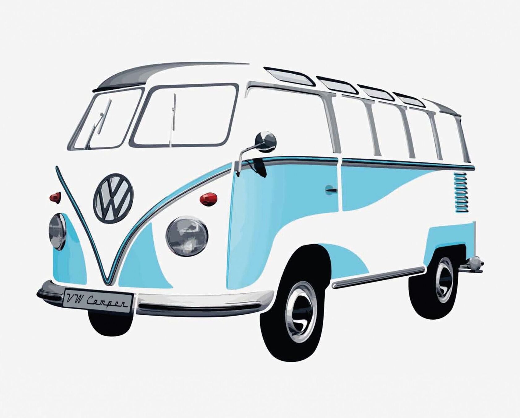 Volkswagen Bulli Wandtattoo