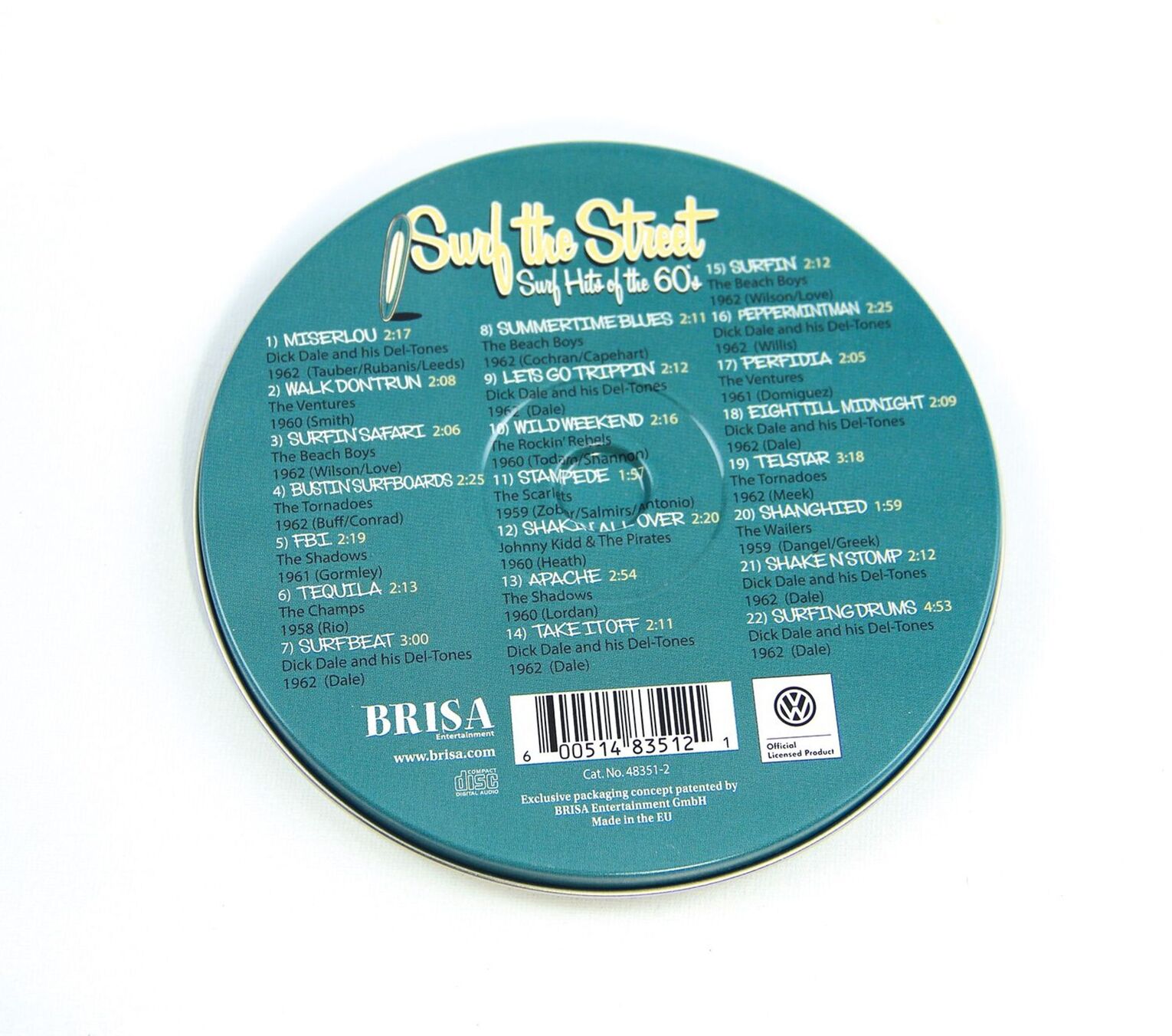Volkswagen Surf-Hits Musik-CD in Metalldose