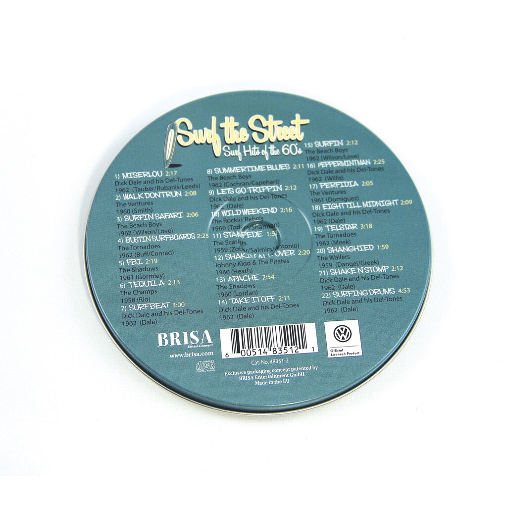 Volkswagen Surf-Hits Musik-CD in Metalldose