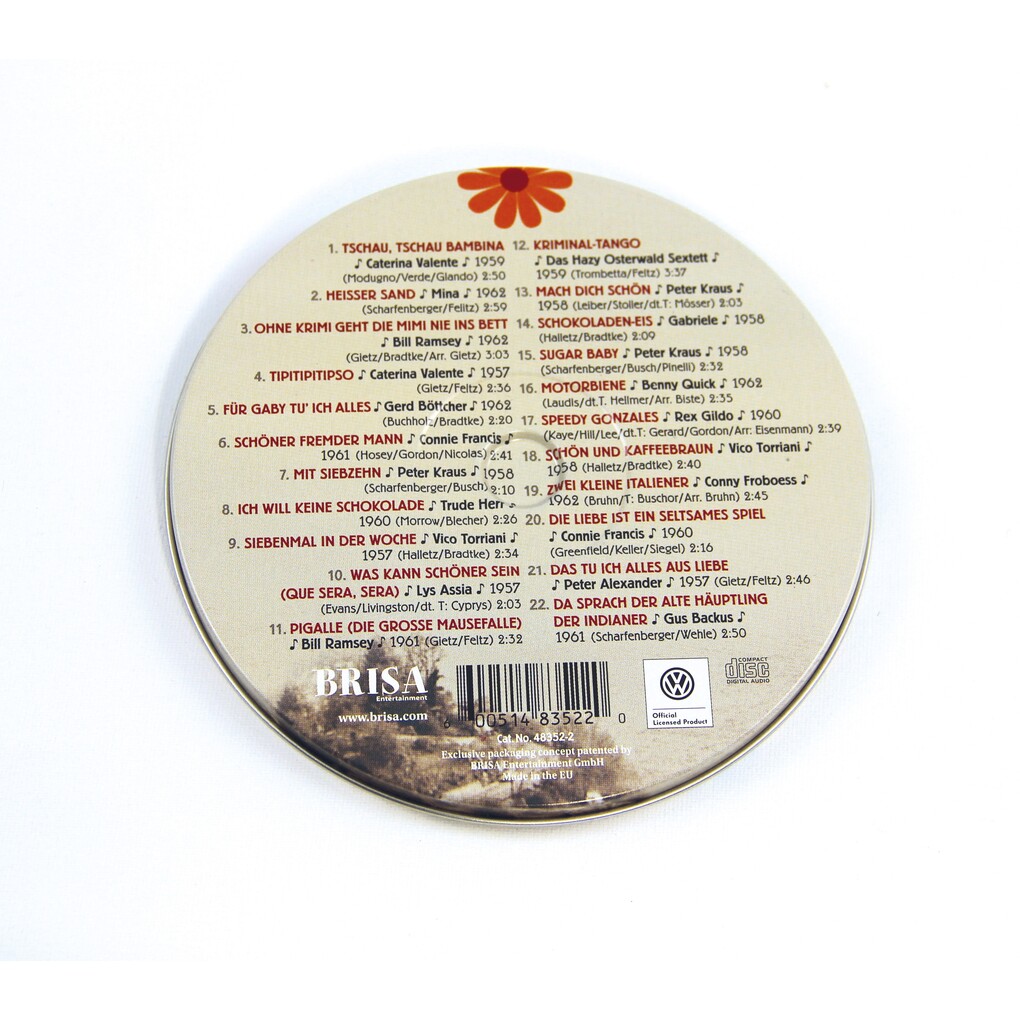 Volkswagen Deutsche Schlager Musik-CD in Metalldose