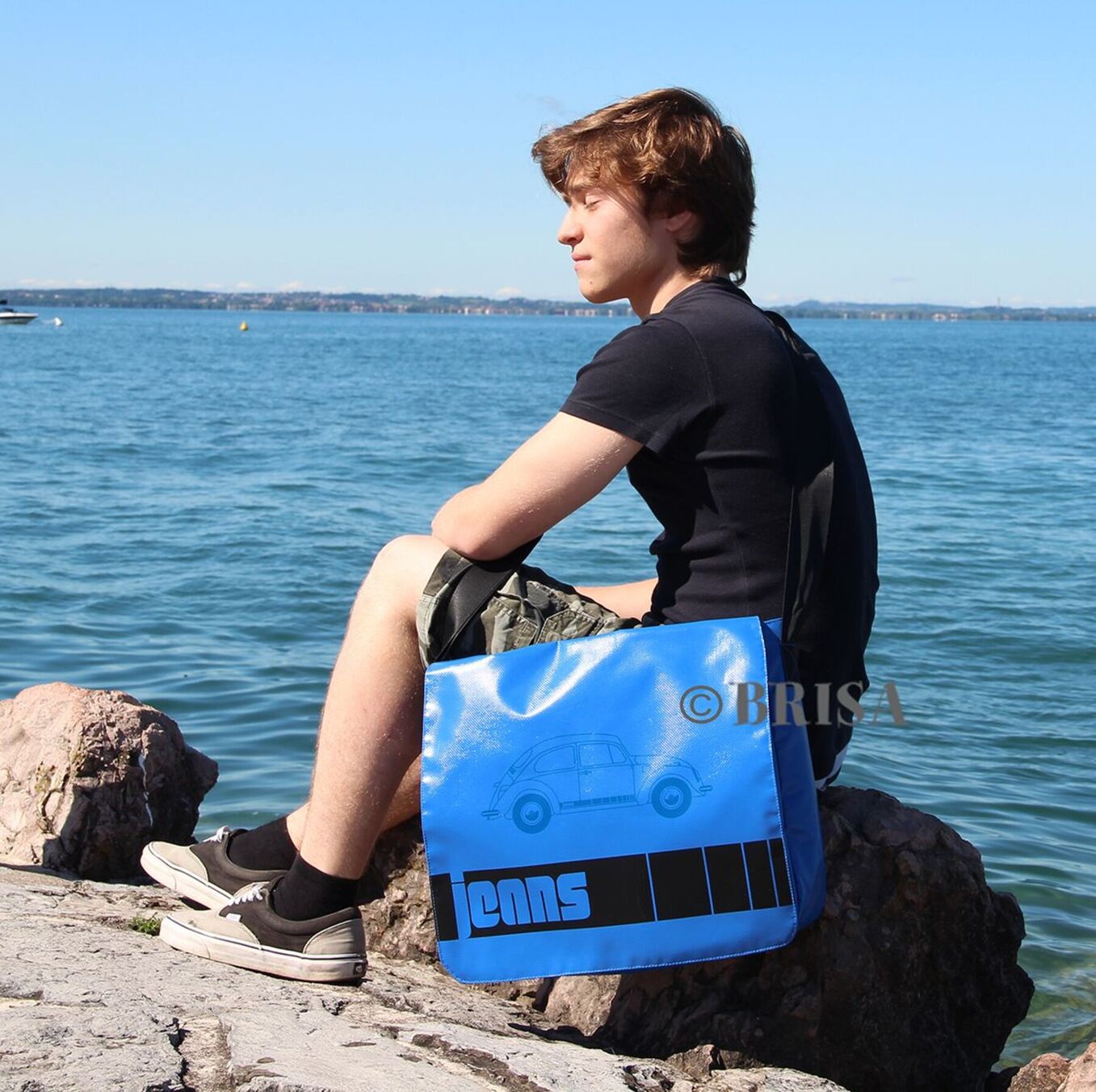 Volkswagen Käfer Schultertasche klein aus LKW-Plane