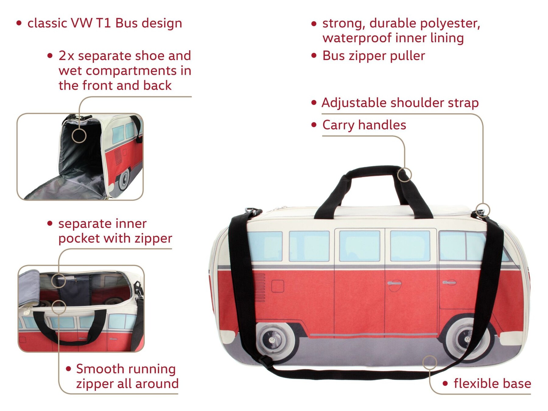 Volkswagen Bulli Sport- und Reisetasche