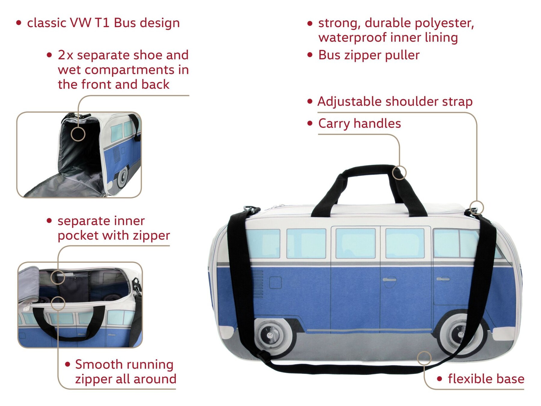 Volkswagen Bulli Sport- und Reisetasche