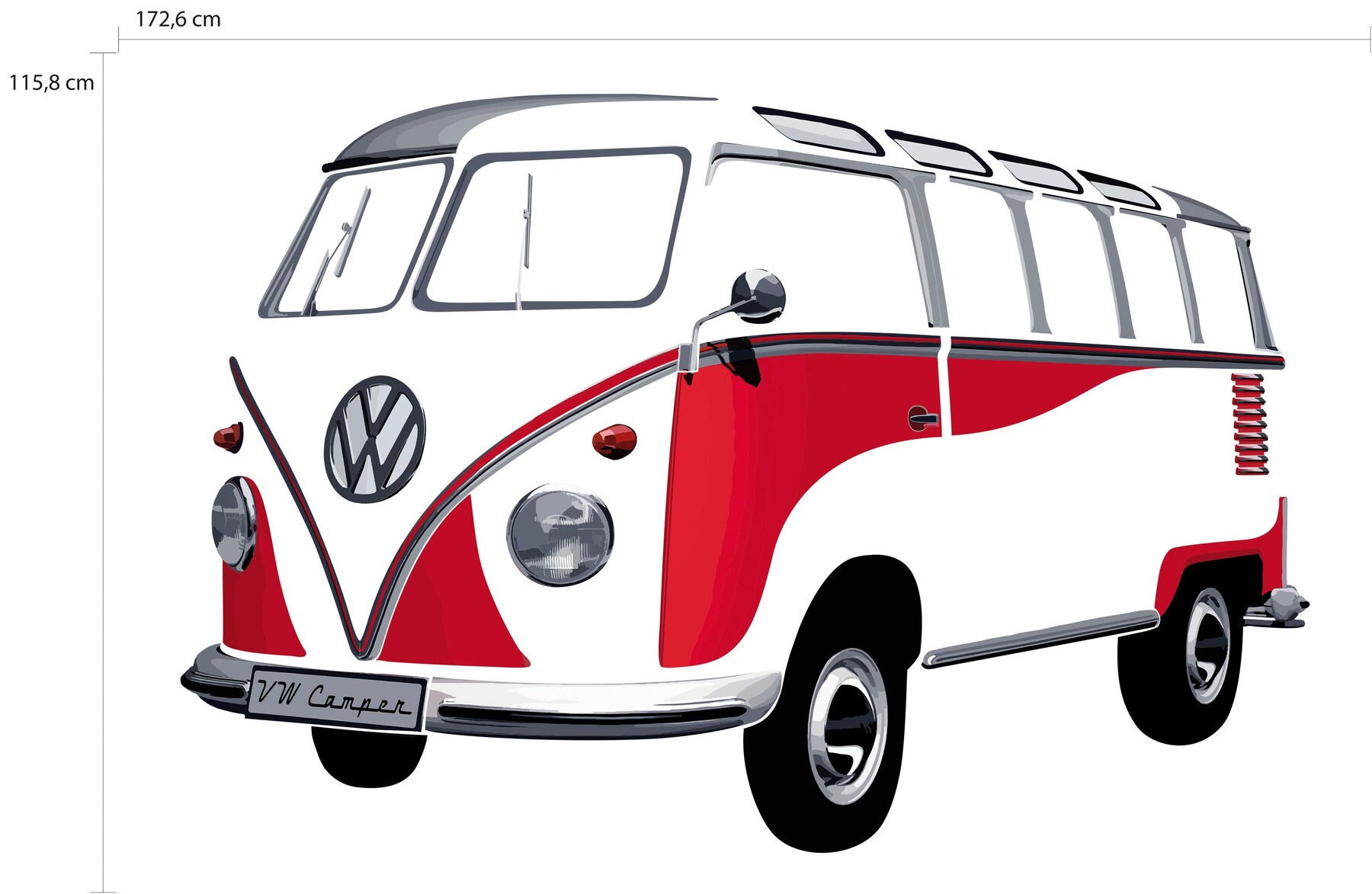 Volkswagen Bulli Wandtattoo