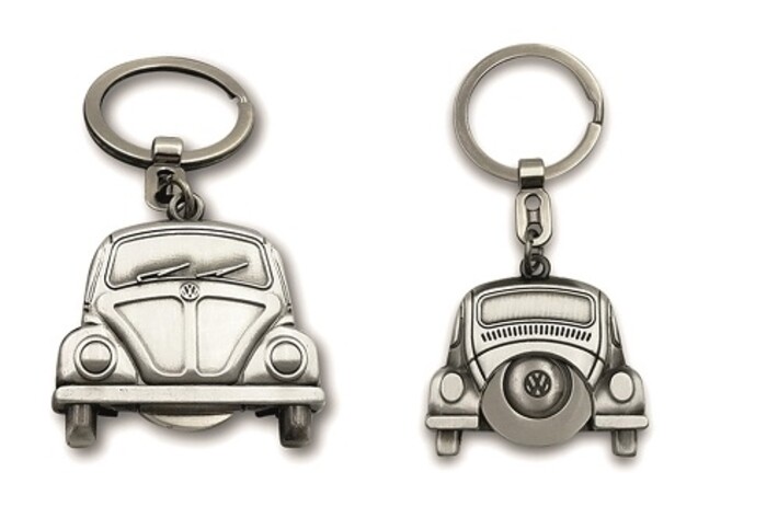 Volkswagen Käfer Schlüsselanhänger mit Einkaufswagenchip
