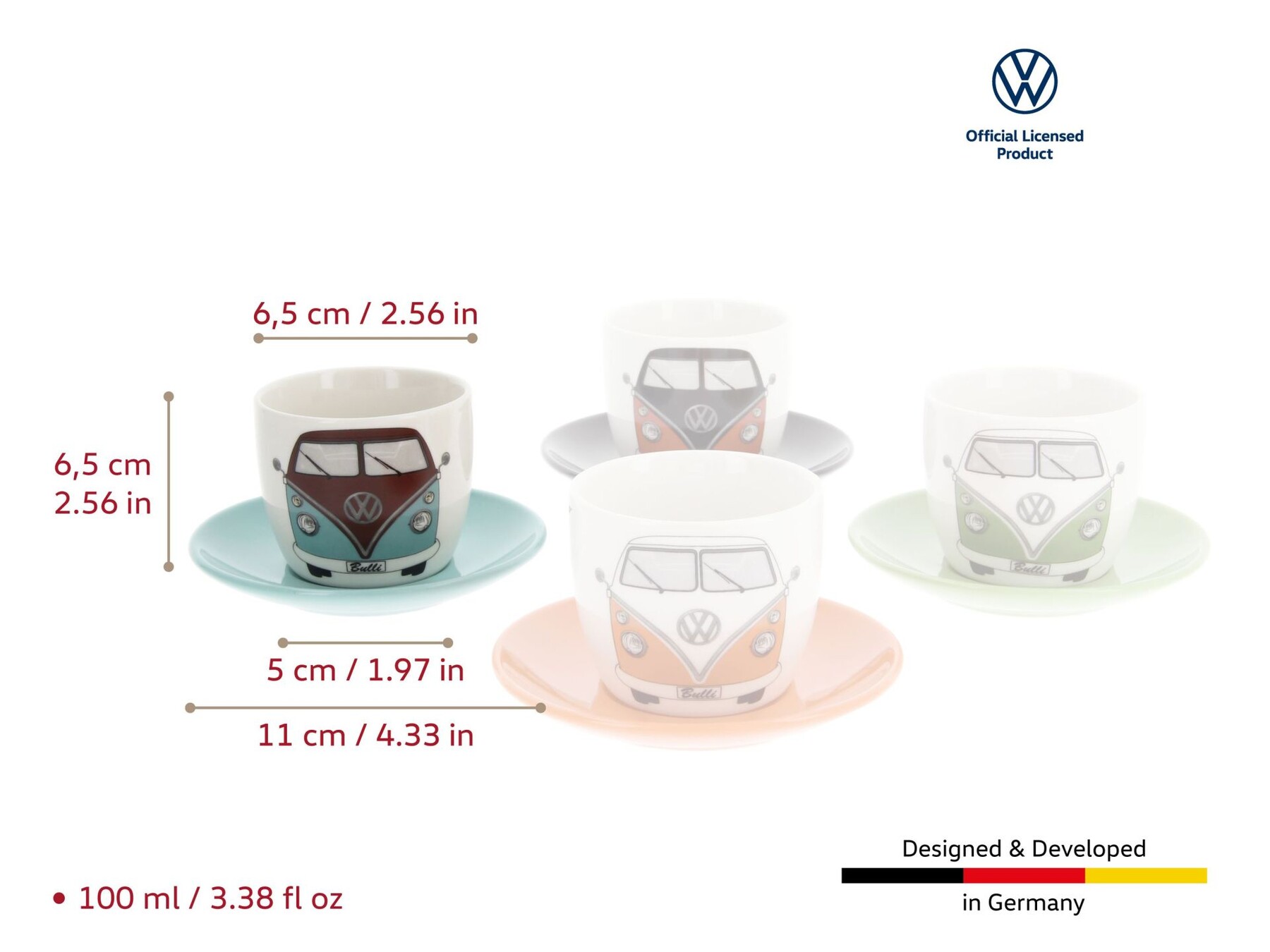 Volkswagen Bulli Espressotassen-Set
