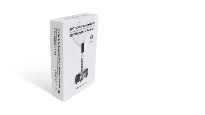 Volkswagen Bulli 3D Tischdecken-Gewichte-Set