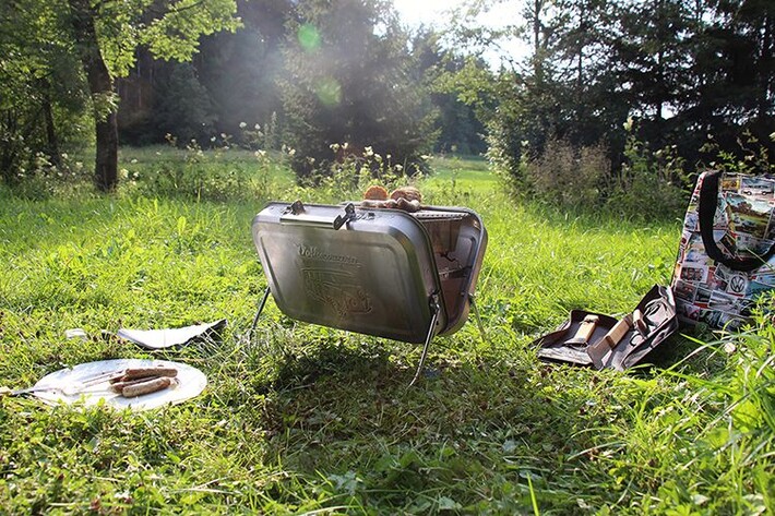 Volkswagen Bulli Koffergrill aus Edelstahl