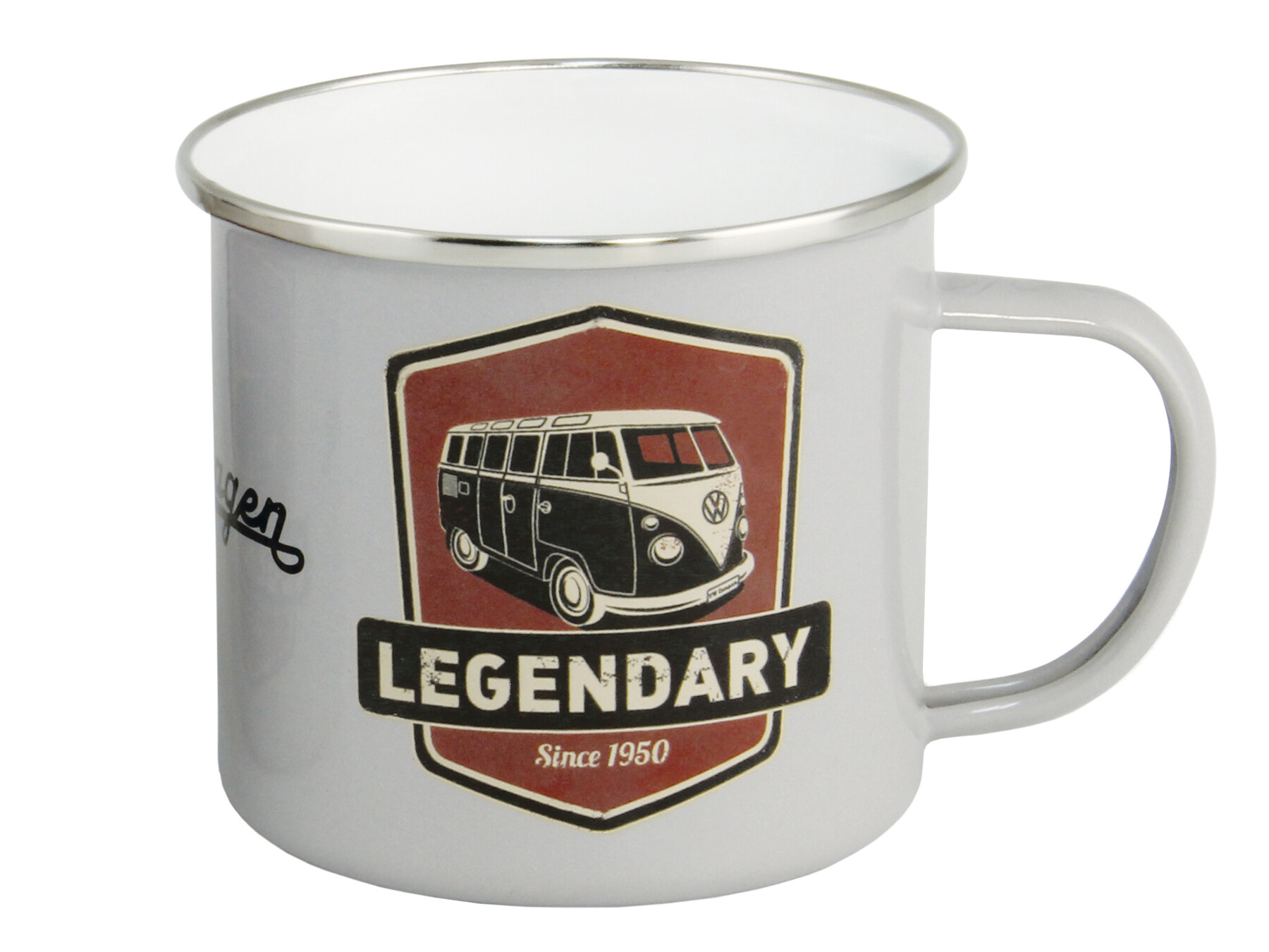Volkswagen Bulli Kaffeebecher aus Emaille, 500ml