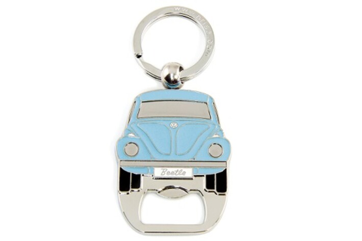 Volkswagen Käfer Schlüsselanhänger mit Flaschenöffner, blau