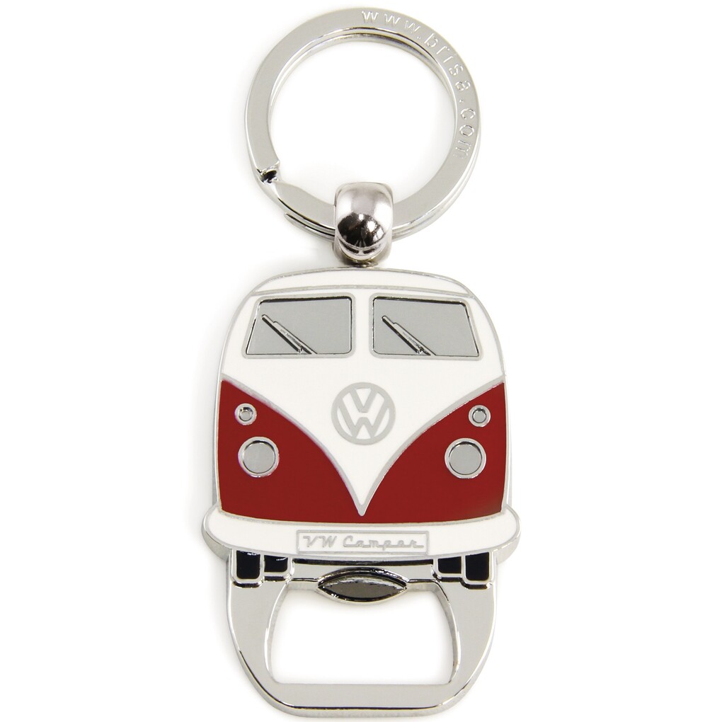 Volkswagen Bulli T1 Schlüsselanhänger mit Flaschenöffner, rot