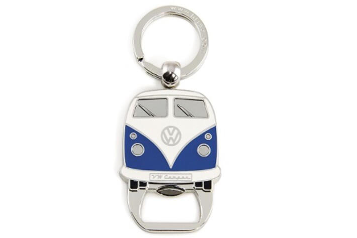 Volkswagen Bulli T1 Schlüsselanhänger mit Flaschenöffner, blau